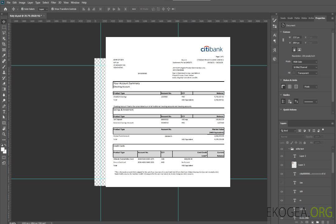 Carte de crédit Citibank de Hong Kong template Carte de crédit Citibank de Hong Kong template